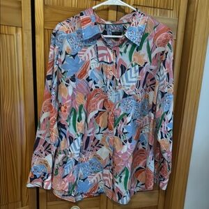 Talbots Multicolor Floral Blouse